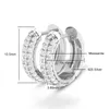 후프 귀걸이 고급 라운드 브릴리언트 모이 사니트 다이아몬드 여성 925 스털링 실버 트렌드 보석 결혼 선물 소녀 NW