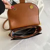 Semi-circular horseshoe bag new detachable chain shoulder strap cross-body women's bag with zipper flap small backpack