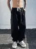 Pantaloni da uomo Ultimo design cargo uomo moda elastico in vita sciolto pantaloni streetwear cowuroy patchwork harempants harem