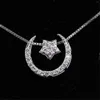 Pendanthalsband Sliver Plated Star Necklace Women's Wedding Party Gift P001