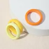 Wedding Rings 3pcs/set Korean Colorful Resin Acrylic Set For Women Trendy Simple Geometric Round Ring Jewelry Anneau Femme