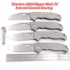 Эндрю Демко 2022 Ad20.5 Shark Knife Керамический подшипник Титановая ручка D2 Холодная сталь Складные тактические походные охотничьи карманные ножи EDC Tool Универсальные ножи