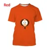 Męskie koszulki 2022 NOWOŚĆ KITS MODA MODZI 3D ANIME S-SOUTH PARK T-shirt Fun Kids Cartoon Top T230217