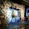 Decorative Flowers 4Pcs Upscale Artificial Silk Peonies Rose Flower Row Arrangement Supplies For Wedding Arch Backdrop Centerpieces DIY