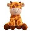 Jouets en peluche de cerf doux, Animal de dessin animé, poupée Kawaii assise, petit oreiller faon, cadeaux d'anniversaire pour bébés et enfants