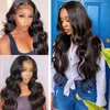 Luvin 32 Inch Body Wave 13x4 13x6 Lace Front Human Hair Wigs 250 Density Brazilian Remy Pre Plucked Frontal Wig For Black Women