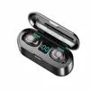 F9 Bluetooth 5.0 Magnetische Kopfhörer Noise Cancelling Kopfhörer 8D HiFi Sound Freisprecheinrichtung Wireless Headset mit LED-Anzeige für iPhone 14 Pro Max