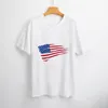 Camisetas femininas Camisa feminina American Flag camisa Independência Dia Casual Casual Tshirts Tshirts Crew Neck Streetwear Tops