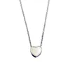 Ketens S925 Silver ketting dames eenvoudige temperamentketen hartvormige hangkraag