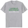 T-shirt da uomo Lehman Brothers 2008 Risk Management Dept T Shirt 2022 Trending Casual T-shirt moda uomo per investitori Traders T-shirt L230217