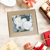 Fleurs décoratives boîte artificielle bricolage réaliste avec tiges fausse fleur pour Bouquets centres de table décor à la maison ornement
