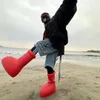 MSCHF Big Boy czerwone buty 2023 mężczyźni kobiety grube dno antypoślizgowe botki gumowa platforma Bootie moda astroS chłopiec rozmiar z pudełkiem akcesoria przeciwdeszczowe