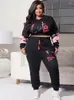 Survêtements grande taille femme vêtements tenues pull haut et pantalon deux pièces ensembles femmes tenues survêtement ensemble en gros en vrac goutte