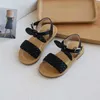 Sandals ULKNN Girl's Sandals 1-6Y Children Girls Shoes Kids Princess Shoes Summer Sandals Kids Flat Single New Sandals Size 21-30 W0217