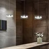 Pendelleuchten North Star Nordic Design Silber Kronleuchter für Küche Runde Glaslampe Drei-Kopf-Esszimmer Bar LED-Licht hängen