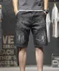 Jeans pour hommes Shorts déchirés pour hommes Mode d'été Casual Loose Straight Haute Qualité Denim Homme Marque Genou Longueur