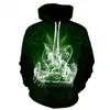 Herren Hoodies Product Green Plant Hoodie Natürlich Modischer Street Style Auffälliger Unisex