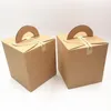 Pochettes à bijoux 12 pièces/20 pièces/30 pièces boîte en papier Kraft brun avec étiquettes autocollantes gratuites pour étui de transport boîtes de fiançailles cadeau de mariage