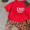 Designer Baby Kinderkleding Sets Meisjes Luxe Jurk Jongens Sportieve Pakken Kinderen Klassieke Merk Kleding Mode Kleding Zomer T-shirt Pak