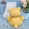 Candles 3D Sitting Bear Silicone Mold For Handmade Candle Soap Aromatherapy Making Mould DIY Decoration Crafts Form Baking Cake Tools 230217