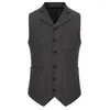 Men's Vests Men's Suit Vest Wedding Slim Fit Single Breasted Sleeveless Formal Dress Business