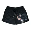 Short masculin Anime Black Clover Shorts Classic Gym Workout Mesh Shorts One Lay Running Shorts Fashion Design Swimming Fitness Shorts Z0216