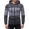 Erkek Hoodies Sonbahar ve Kış Dış Ticaret Deseni Birleştirme Hoodie Man Fleece Catch Sleeve Head Moda Fermuarı Kapşonlu Kapak