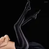 Women Socks Sexy Tights Wetlook Oil Nylon Pantyhose Shiny Stocking Glossy Panty Ladies Push Up Hip Erotic