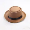 Rétro petit bord haut chapeau Fedora chapeaux Fedoras femmes hommes automne hiver casquette plate décontracté voyage Jazz casquettes