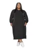 Plus Size Kleider Damen Kleidung Langarm Casual Pullover Hoodies Kleid 5XL Lose Midi Großhandel Bulk Drop