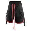 Men's Shorts Men's Casual Basketball Shorts Black Half and Half Training Gyms Fitness Zippers Pocket QuickDry Joggers Bodybuilding Pants Z0216