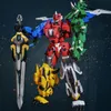 Action Toy Figures 5 In 1 Transform Dinosaur Toys Action Anime Figure Robot Assemble Deformed Educational Toys for Children Boys Christmas Gifts 230217