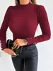 Pulls pour femmes 2023 Automne Hiver Femme Vêtements Femme Vêtements Femmes Tunique Mode Blouses Solide Col Roulé Tricoté Pull Pull Base