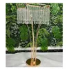 Wedding Party Table Decoration Luxury hanging clear pendant shinny round flower stand table centerpiece wedding supplier imake593