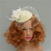 Bérets Occasion formelle duchesse cérémonie maille perle noble coiffure thé fête danse cheveux accessoires fleur Fedora chapeau haut de forme béret LM02