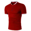 Polo da uomo ZOGAA Marca Polo da uomo 2023 Cotone manica corta Solid Casual Uomo Colletto alla coreana Camicie anti-restringimento Top