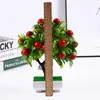 Flores decorativas Mini flor artificial Árbol frutal Maceta Bonsai Sala de estar Oficinas Decoración de escritorio Adorno Jardín Bodas Etapas