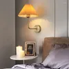 Wandlampen Noordelijke geplooide stof lamp slaapkamer spiegel licht modern woonkamer decor sconce trap led voor badkamer