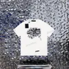 Xinxinbuy Men designer tee t shirt 23SS Paris lotus blad bokst￤ver tryck bes￤ttning hals kort ￤rm bomull kvinnor vit svart gr￥ xs-xl