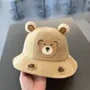 Berets Cute Children Bucket Hat Spring Boys Girls Sun Cartoon Bear Animal Outdoor Summer Kids Hip Hop Baby Cap Korean Style