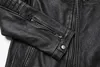 Men's Leather Faux Vintage Grey Motorcycle Genuine Jacket Biker Natural Cowhide Jackets Man Slim Cool Clothing Coat 230217