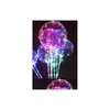 Ballon Lumineux Led Transparent Coloré Clignotant Ballons D'éclairage Avec 70Cm Pôle Décorations De Fête Approvisionnement De Vacances Cca8166 Dhuc7