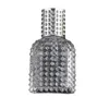 Bouteille de parfum d'huile essentielle de 30 ml verre clair grille carrée grain pompe de brouillard bouteille de pulvérisation pour diffuseur de parfum de voyage en gros