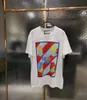 Xinxinbuy Men designer tee t shirt 23SS Paris Color Rabbit Letters Print Crew Neck Kort￤rmad bomull Kvinnor Vit svart gr￥ XS-XL