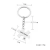 Keychains Parp 2-delige sleutelhartketen hartvormige stiksel gesneden zwarte brief hangers fashion mannen en vrouwen sieraden Valentijnsdag cadeau