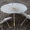 Klassiskt papper Brida Wedding Paraply White Parasols Handgjorda Plain Chinese Mini Craft Paraply för att hänga ornament 4 storlekar