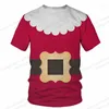 Camisetas masculinas Camisa de Papai Noel Menino Mulheres Moda T-shirts Crianças Hip Hop Tops Tees Feliz Natal 3D Camiseta Camiseta Camiseta Camiseta Garotos