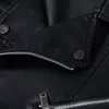 Męskie kurtki skórzane mężczyźni Bombowca Trendy marne ubrania motocyklowe męskie ubrania Faux Kurtka Bizjazja przekątna 201 230217