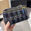 Borsa CC Altre borse Designer Donna Tweed Mini Vanity con borsa a catena Francia Parigi Marchio di lusso Borse a tracolla trapuntate Tronco Custodia per trucco da donna Scatola per cosmetici Borsa a tracolla