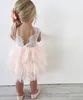 Flickor klänningar sommar flicka vit kammussla liten prinsess tutu fluffy 1 2 3 4 5 år barn casual wear barn kläder 230217